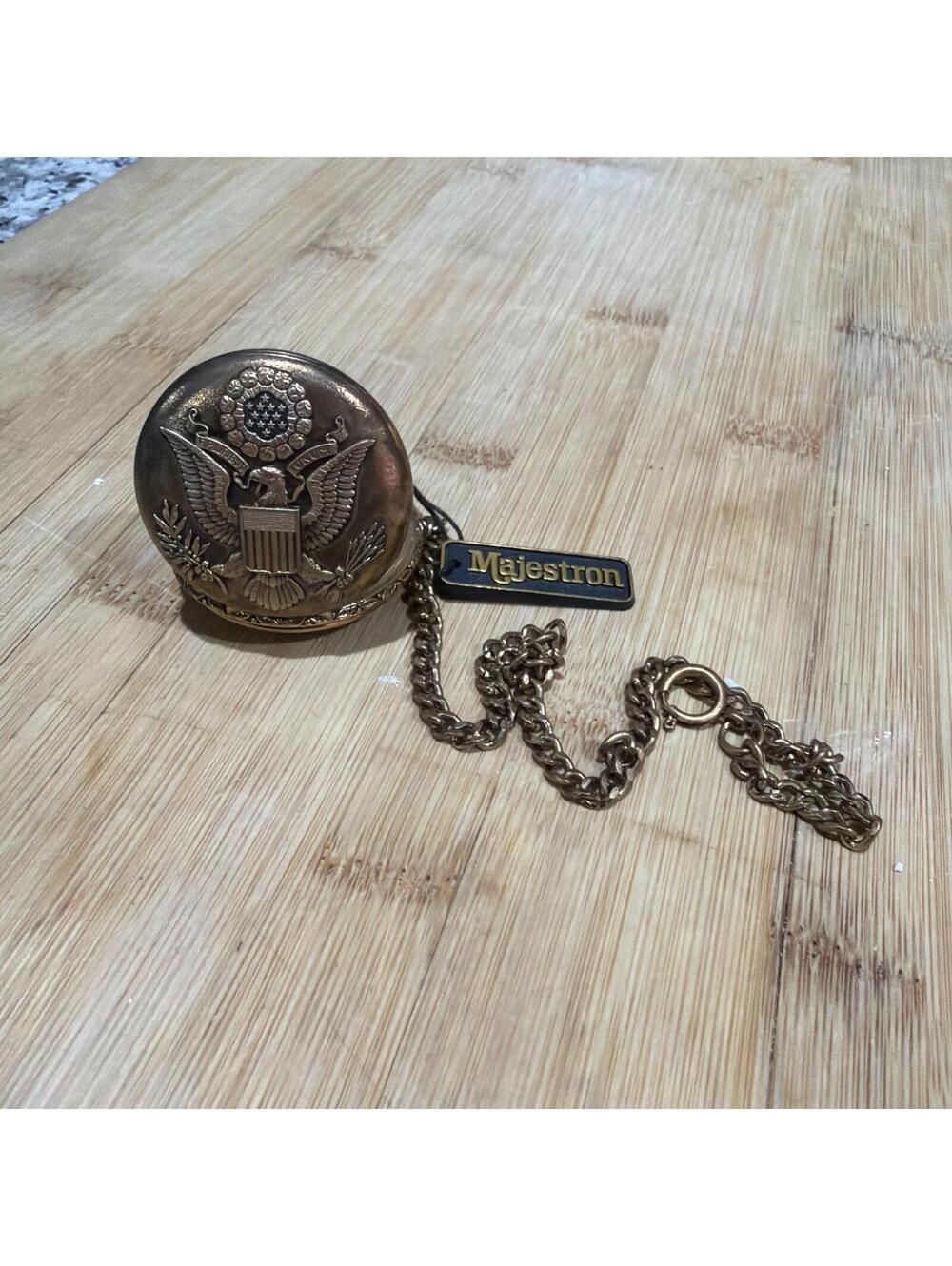 VTG Men's Vintage Pocket Watch MAJESTRON "Year 2000" *